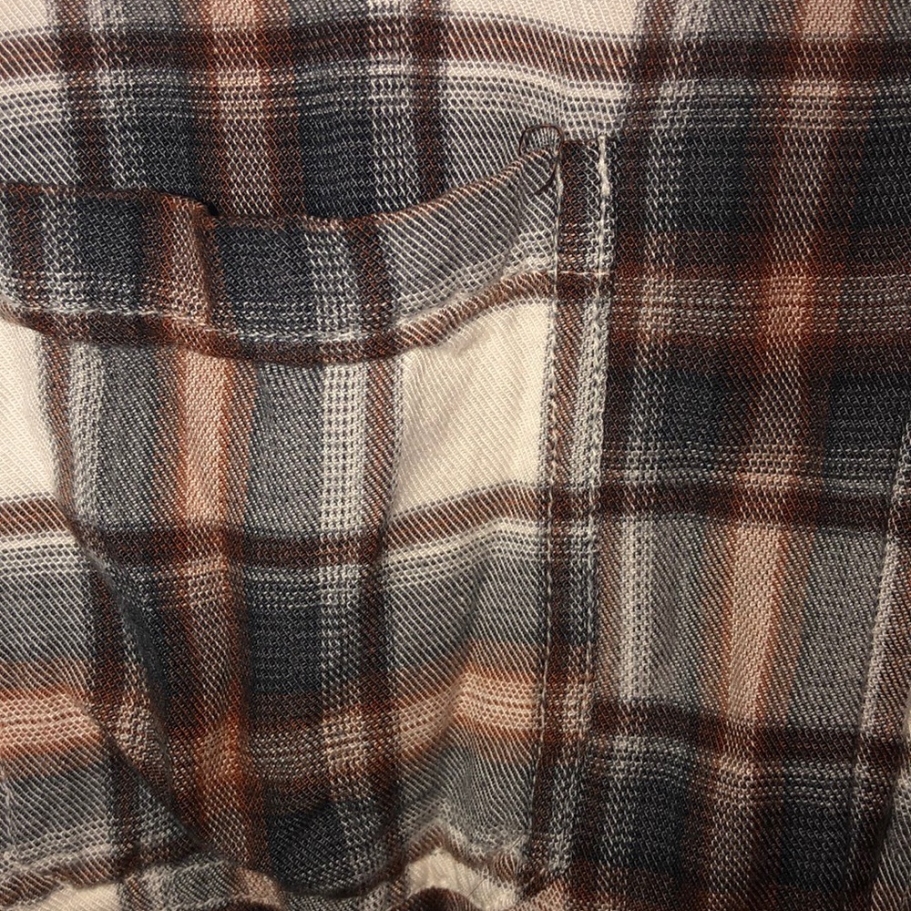 Navy and brown flannel - Picture 3 of 3